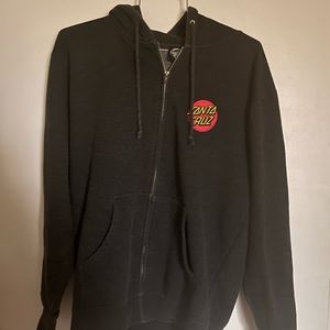 Santa Cruz zip up hoodie size medium